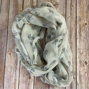 MUDD brand infinity scarf with owls - OS